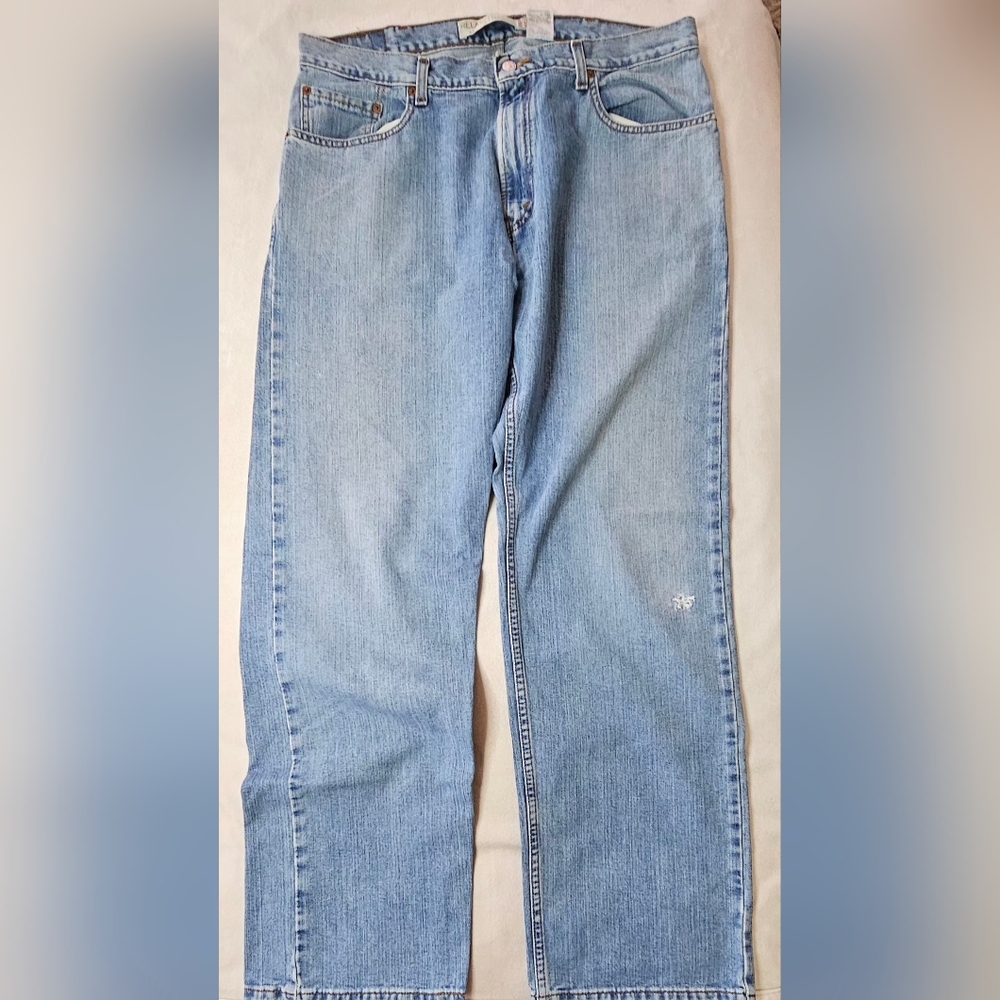 Vintage Men's Light Blue Levis 559 Relaxed Straight Jeans 38x34